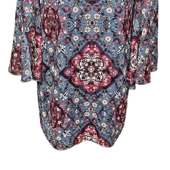 WHBM bell sleeve medallion print boho shift dress size MP - Picture 13 of 16